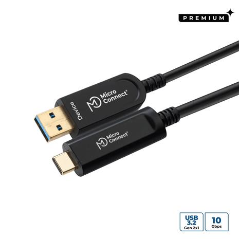 Microconnect MC-USB3.2CA10OP USB cable USB 3.2 Gen 2 (3.1 Gen 2) 10 m USB A USB C Black – kuva 2/6
