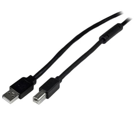 StarTech.com 65ft (20m) Active USB 2.0 A to B Cable, Long USB Cable, USB Printer Cable, 1x USB A (M), 1x USB B (M), Black