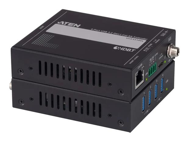 ATEN UCE33100 network extender Network transmitter & receiver Black