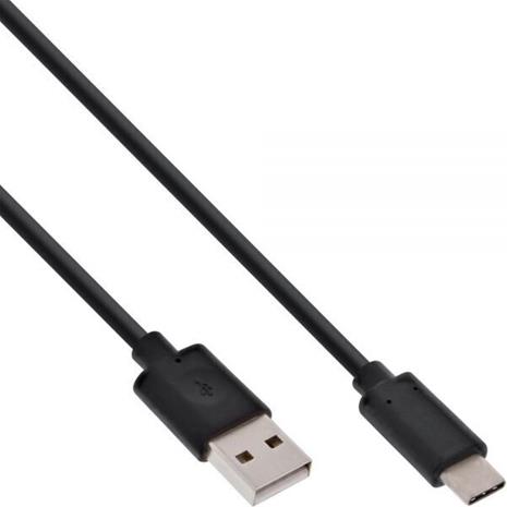 InLine USB 2.0 Cable, USB-C male / USB-A male, black, 1.5m – kuva 2/2