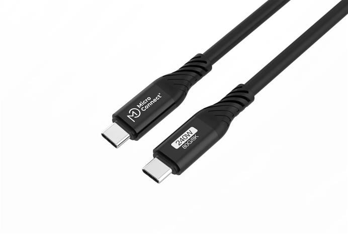 Microconnect USB4CC05-240W-80GBPS USB cable USB4 Gen 3x2 0.5 m USB C Black – kuva 2/2