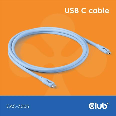 CLUB3D USB C cable blue