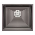 Ruostumattomasta teräksestä valmistettu tiskiallas D5843HT BLACK vesilukolla 1,0 mm