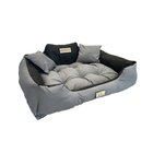 Kingdog Xxl vaaleanharmaa vedenpitävä koiransänky 130x105cm
