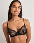 Nelly - Musta - Lash Lace Balconette Bra