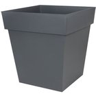 EDA Toscana fyrkantig kruka - 50 cm - 87 L - Antracitgrå