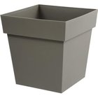 Eda Tuscan Square Flower Pot - 39 x 39 x H 39 cm - 38 l - Taupe