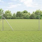 vidaXL Maan kiinnitys hitsattu langoitusaita 10 x 1 m Hopea Verkko