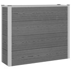 vidaXL Puutarhan Korotettu Kukkalaatikko Harmaa 100 x 30 x 82 cm