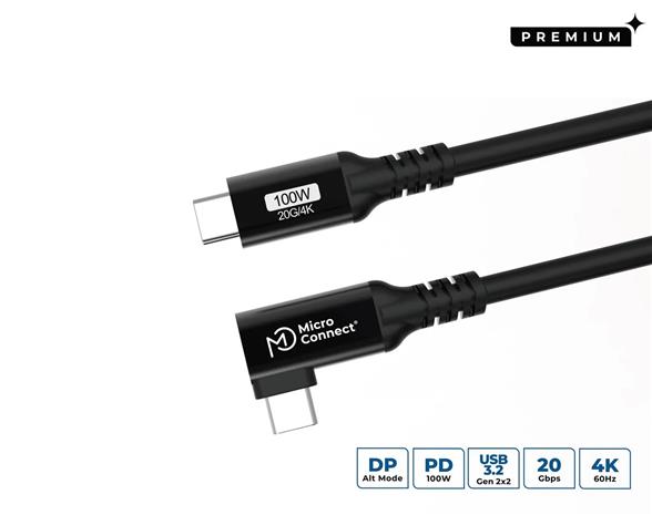 Microconnect USB3.2CC4-A USB cable USB 3.2 Gen 2x2 4 m USB C Black