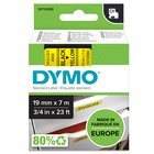 DYMO® D1® 19mm x 7m musta keltaisella tarrateippi
