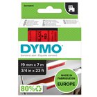 DYMO® D1® 19mm x 7m musta punaisella tarrateippi