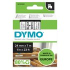 DYMO® D1® 24mm x 7m musta valkoisella tarrateippi