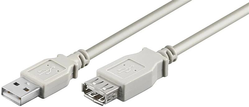 Microconnect USBAAF01 USB cable USB 2.0 0.1 m USB A Grey