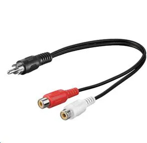 Microconnect AUDC02 audio cable 0.2 m RCA 2 x RCA Black – kuva 2/2