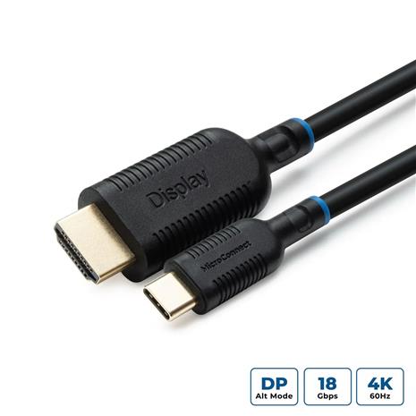 Microconnect MC-USBCHDMI5 video cable adapter 5 m HDMI Type A (Standard) Black