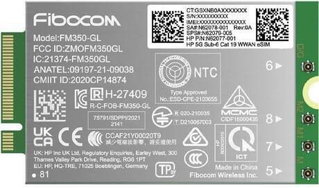 HP 5G Sub-6 Cat 19 WWAN Internal