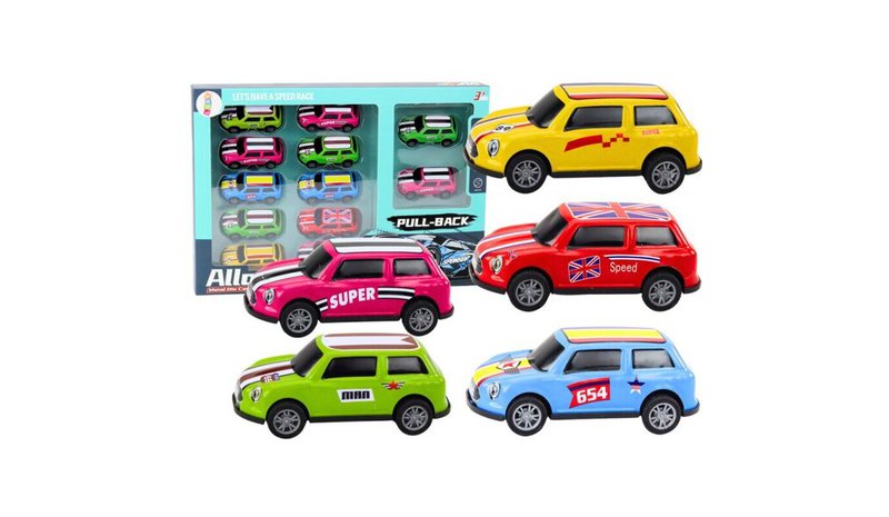 Autosarja, jouset, alusta, värikäs, 12 kpl