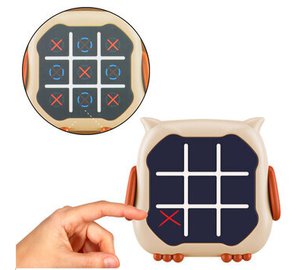 Elektroninen peli 3in1 Tic Tac Toe Memory Owl Beige