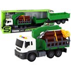 Kuorma-auto nosturilla kitka ajaa äänet Green Wood 1:16