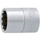 Socket Head Unior 3/8, 12 kulma, 1 koko, lyhyt