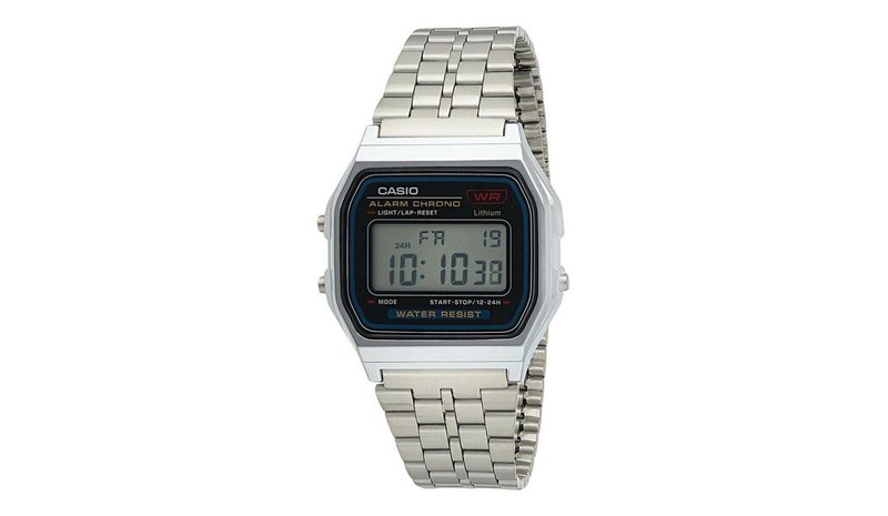Miesten Casio-kello LED-valaistuksella, hopea