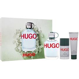 Lahjapakkaus Hugo Boss Hugo Man EDT 125 ml + suihkugeeli 50 ml + deodoranttipuikko 75 ml raikas puumainen tuoksu
