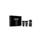 Kosmetiikkasetti miehille Moschino Toy Boy: hajuvesi EDP 50 ml + 50 ml suihkugeeli + 50 ml partavesibalsami