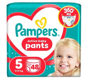 Pampers Active Baby Pants -vaipat, koko 5, 48 vaippaa