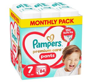 Pampers Premium Care Pants -vaipat, koko 7, 84 kpl