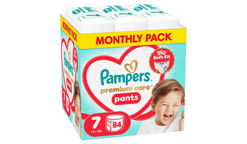 Pampers Premium Care Pants -vaipat, koko 7, 84 kpl