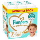 Pampers Premium Care Tape -vaipat, koko 7, 120 kpl