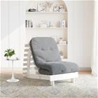 vidaXL Futon vuodesohva patjalla valkoinen 70x206x11 cm täysi mänty
