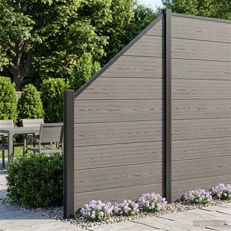 vidaXL Aitapaneeli 6 pcs WPC ja alumiini Harmaa
