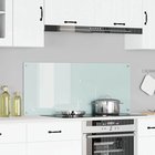 vidaXL Keittiön suojapaneeli Valkoinen 120 x 50 cm karkaistu lasi