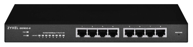 Zyxel GS1900-8-EU0102F, kytkin