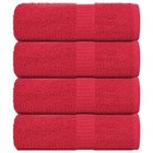 vidaXL Vieraspyyhkeet SAMMAKO 4 kpl Punainen 30x50 cm 360 gsm