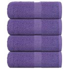 vidaXL Vieraspyyhkeet SAMMAKO 4 kpl violetti 30x50 cm 360 gsm