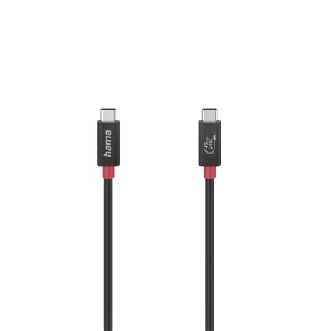 Hama 00200779 USB cable USB4 Gen 3x2 1 m USB C 40 Gbit/s Black