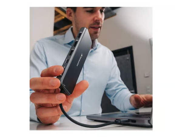 Verbatim CMH-14 USB Type-C 5000 Mbit/s Silver – kuva 3/4