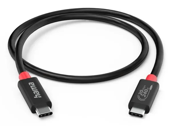 Hama 00200788 USB cable 1 m USB C 20 Gbit/s Black