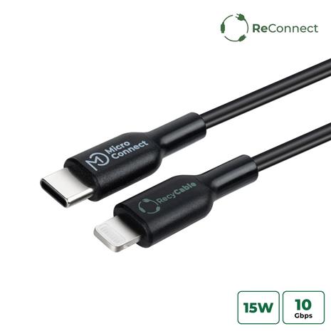 Microconnect ECO-USB3.1CL1 lightning cable 1 m Black