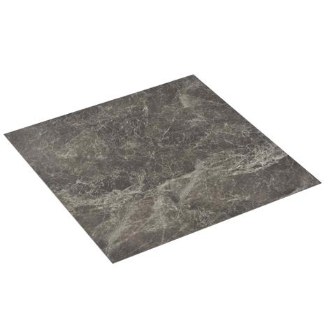 vidaXL Lattialankut 55 pcs Musta 5,11 m² Polyvinyylikloridi