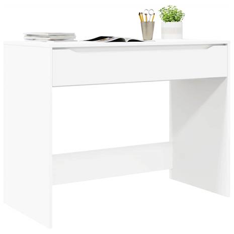 vidaXL Pöytä laatikon kanssa Valkoinen 100 x 50 x 78 cm Tekninen puu