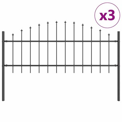 vidaXL Puutarha-aita Woerden 3 pcs Harmaa