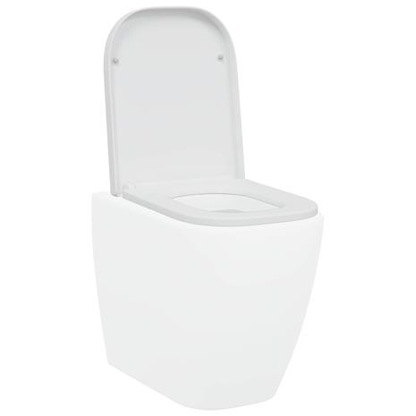 vidaXL Nopeasti Vapautuva WC-istuin Pehmeällä Suljenta Duroplast Valkoinen – kuva 6/6