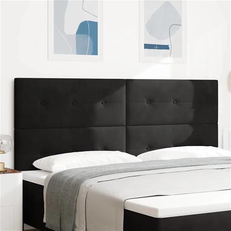vidaXL LED-päätymakuuhuoneeseen Musta 100 cm Kangas