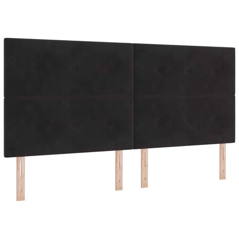 vidaXL LED-päätymakuuhuoneeseen Musta 100 cm Kangas