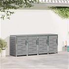 vidaXL Rullakontin varastointi for 4 Bins 240L Ruostumaton teräs