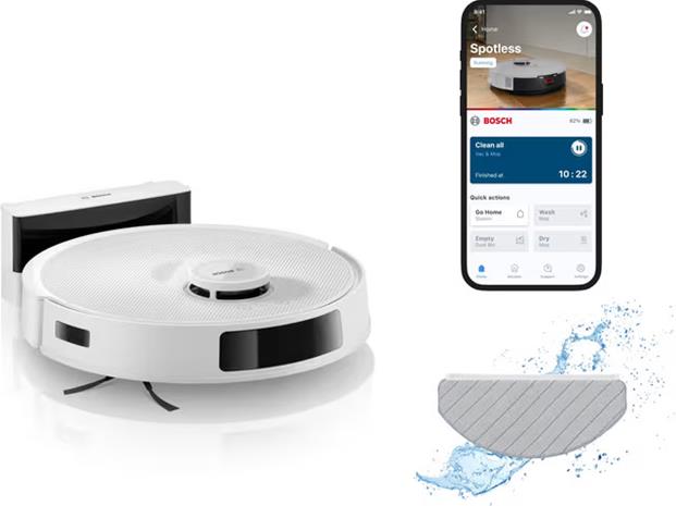 Bosch Spotless BCRC1W, moppaava robotti-imuri